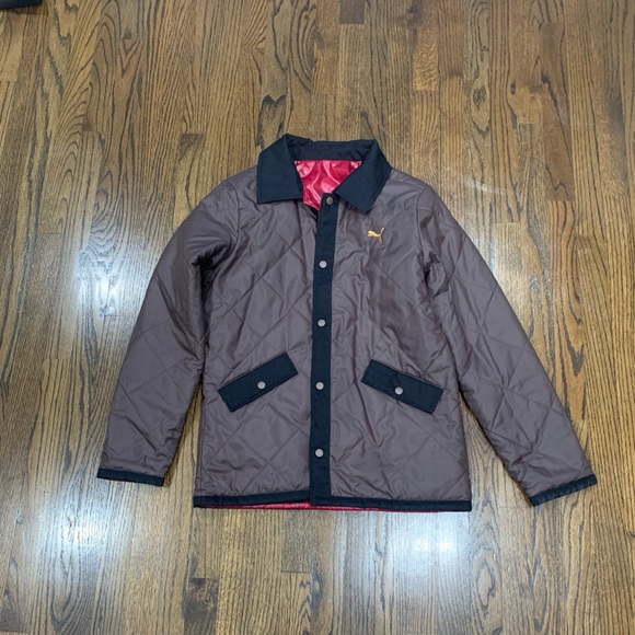 Like New Puma Reversible Button Jacket Men’s Size O Japan Sizing - Picture 7 of 12